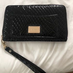 Big Buddha patent leather wristlet